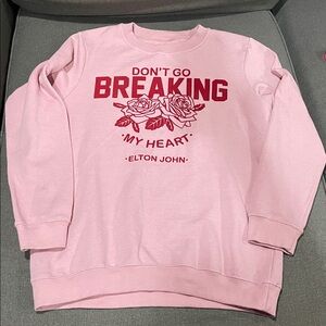Elton John Pink 'Don't go breaking my heart' Women's Sweatshirt (XL)